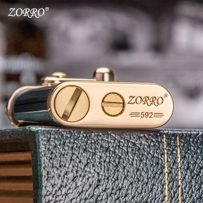 Vỏ Hột Quẹt Bật Lửa Xăng Đá Zorro Z592 Màu Trơn Sang trọng Độc Đáo - Dùng xăng bấc đá cao cấp