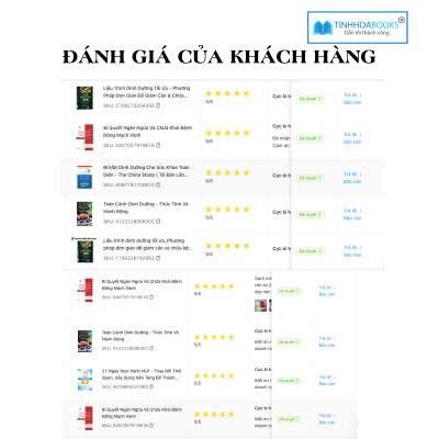 Combo 3 cuốn sách: Bí mật dinh dưỡng + Liệu trình dinh dưỡng + Ăn lành sống mạnh