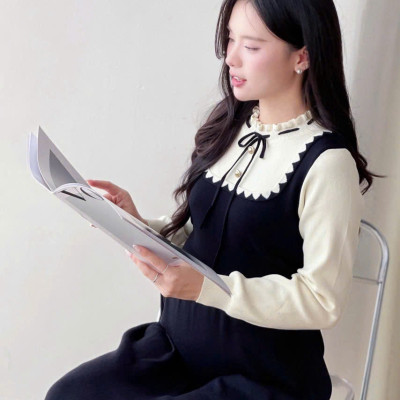 Váy Len Bầu, Đầm Bầu Len Dài Tay Cao Cấp