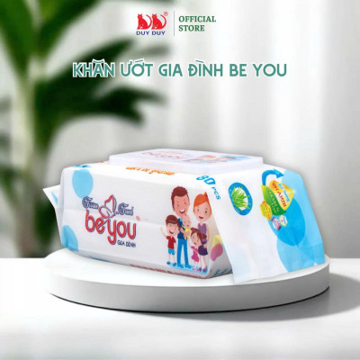 Combo 10 Gói  Khăn ướt đa năng Be You vải không dệt rayon loại 1 80 miếng (13.5x20cm) không hóa chất