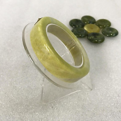 Vòng tay đá cẩm thạch tự nhiên bản vuông nhiều size cho người mệnh Thủy và Kim VONGVUONG5.1CM