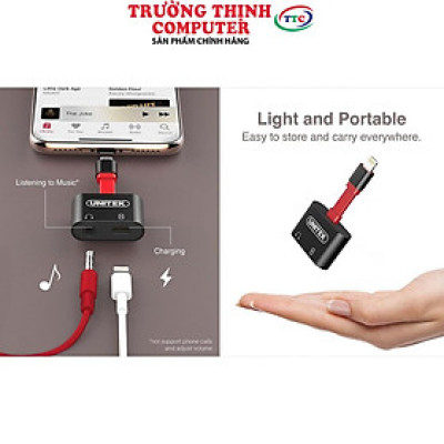 ZẮC LIGHNING - 3.5MM+SẠC UNITEK M1103A - HÀNG CHÍNH HÃNG