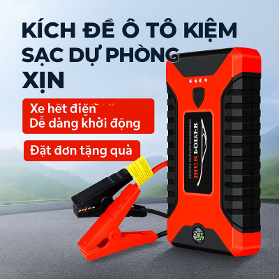 Kích Đề Nổ Ô Tô Siêu Mạnh Nhật Bản Có Đèn Pin – Hỗ Trợ Sạc Điện Thoại, Thiết Bị Cứu Hộ Không Thể Thiếu
