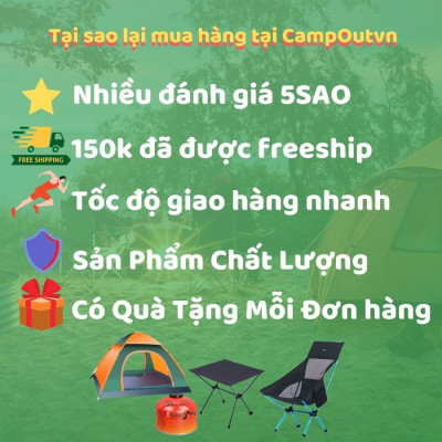 Đồ cắm trại giá treo đèn 3 chân Naturehike campoutvn NH17D015-J du lịch dã ngoại 1m94 xếp gọn chắn chắn có cọc giữ chân khi có gió A113