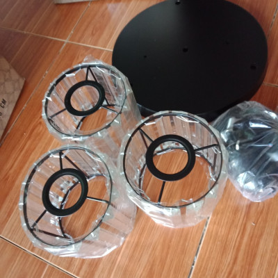 Đèn thả MINA pha lê trang trí hiện đại - kèm bóng LED và đế ốp trần