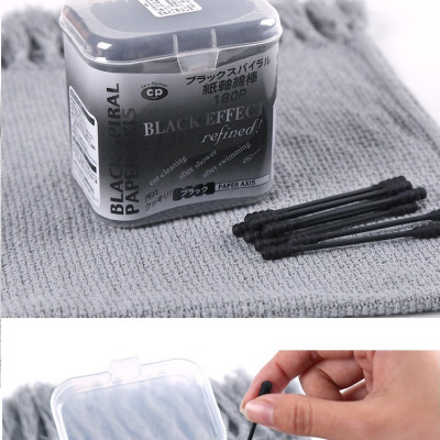 Hộp tăm bông lấy ráy tai Than hoạt tính 180P - Hàng nội địa Nhật Bản