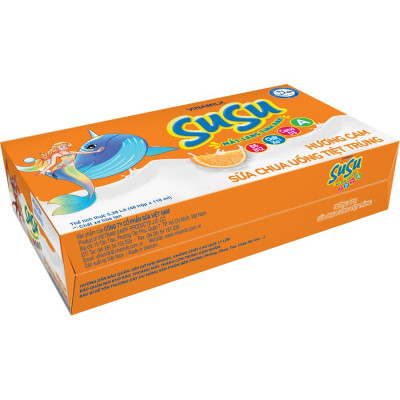 Sữa chua uống hương cam Vinamilk Susu - Thùng 48 hộp 110ml.