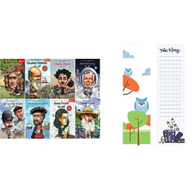Combo Trọn Bộ 8 Cuốn Những Người Thay Đổi Thế Giới ( Isaac Newton + Charles Darwin + Charlie Chaplin + Neil Armstrong + Anh em nhà Wright + Ferdinand Magenllan + Anne Frank + Claude Monet ) tặng kèm bookmark Sáng Tạo