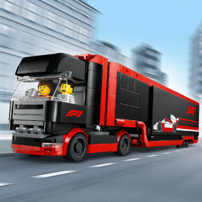 LEGO CITY 60445 Đồ Chơi Lắp Ráp Xe Vận Chuyển Xe Đua F1 (1086 chi tiết)