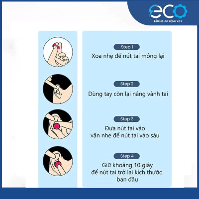 Nút tai chống ồn dạng bọt xốp không dây 3M 1100 giảm tiếng ồn 29dB, hàng chính hãng 3M