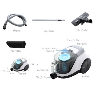 Máy hút bụi Philips dạng hộp XB2023, công suất 1800W, hút khỏe chạy êm, bảo hành 2 năm| HÀNG CHÍNH HÃNG