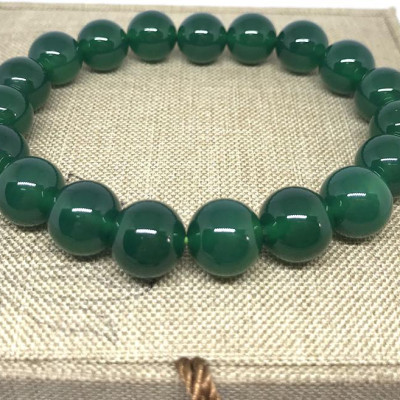 Vòng Tay Đá Mã Não Xanh Lá 10mm