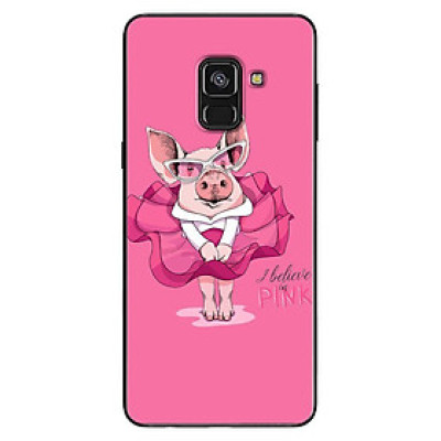 Ốp Lưng Dành Cho Samsung Galaxy A8 2018 - Heo Mặc Váy
