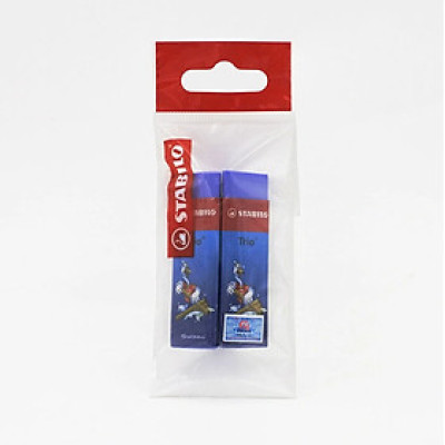 Combo gôm STABILO Yippy-plas/Trio (nhiều màu) - Bộ 2 viên tam giác màu xanh lá (ER199G-C2)