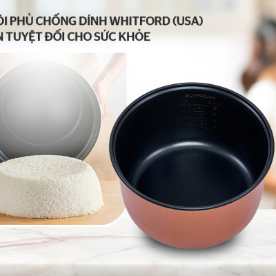 Nồi Cơm Điện Đa Năng Sunhouse SHD8602 (1.8L) – Trắng- Hàng chính hãng