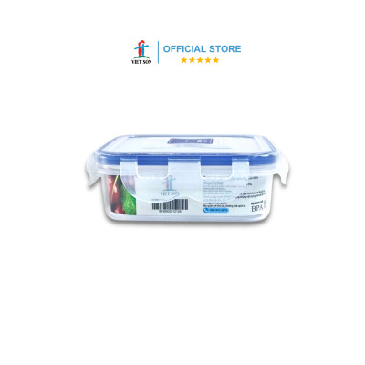 [TẶNG KHAY RÁO NƯỚC] Hộp Đựng Thực Phẩm VIETSON 450ml Nắp Khóa 4 Cạnh Kín Hơi