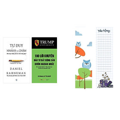 Combo Để Tở Thành Chuyên Gia Bất Động Sản ( 100 Lời Khuyên Đầu Tư Bất Động Sản Khôn Ngoan Nhất + Tư Duy Nhanh Và Chậm )  Tặng Bookmark Tuyệt Đẹp