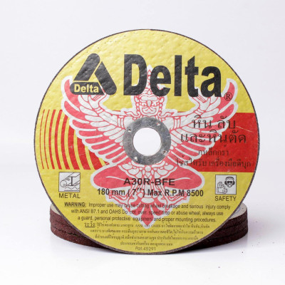 (1 Viên) Đá Cắt Kim Loại Delta 180x2x22mm Thiết Kế Lưỡi Đá Sắc Nét và Chống Mài Mòn | TOPWIN Official Store