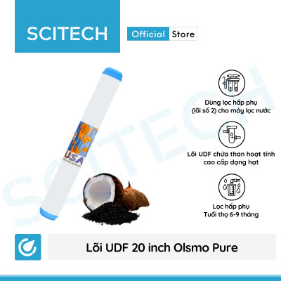 Lõi lọc nước số 2 UDF 20 inch Olsmo Pure by Scitech dùng trong máy lọc nước RO, bộ lọc thô - Hàng chính hãng