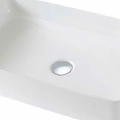 chậu lavabo, chậu rửa mặt đặt bàn sứ trắng, hình chữ nhật, độ bền cao, hàng nhập khẩu Moen BC9903-117