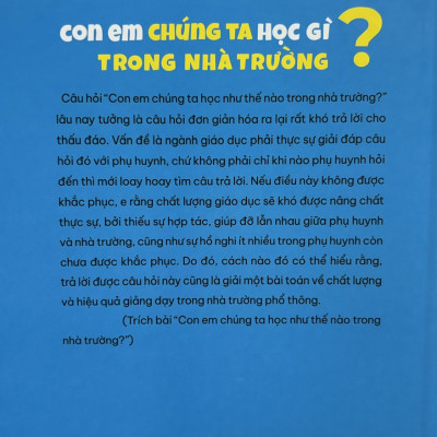 Con em chúng ta học gì trong nhà trường? - Nguyễn Minh Hải