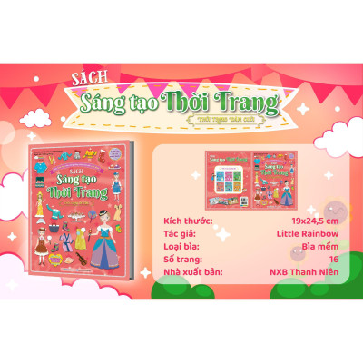 Sách - Sáng Tạo Thời Trang: Thời Trang Dự Tiệc (Hơn 100 Stickers) - Megabook