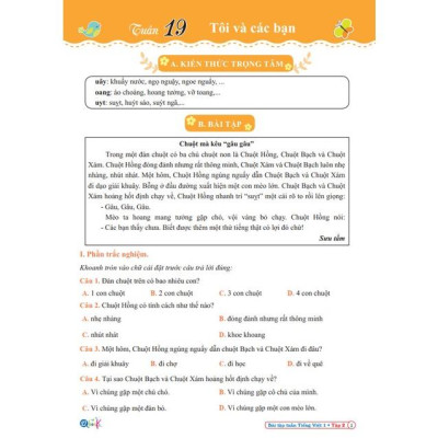 Sách - Combo Bài Tập Tuần Toán và Tiếng Việt 1 - Kết nối tri thức với cuộc sống - Học kỳ 2 (2 cuốn)