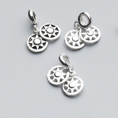 Combo 2 cái charm bạc hình yoyo treo - Ngọc Quý Gemstones