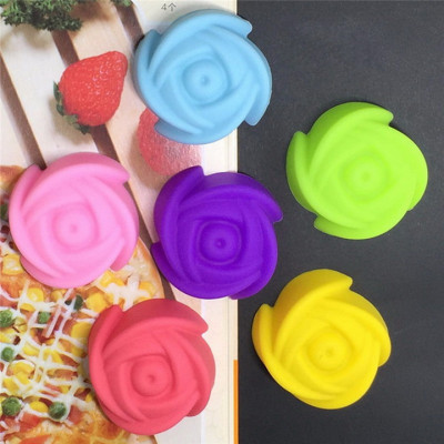 Bộ 10 khuôn silicon làm bánh, rau câu, bánh bông lan, bánh da lợn hoa hồng 3 lớp – Mã số 1130