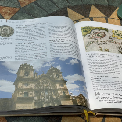 (Bìa cứng, sách tranh in màu toàn bộ siêu đẹp) WORLD HISTORY – Từ thế giới cổ đại đến thời đại thông tin - Philip Parker - ZenBooks