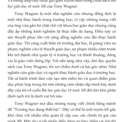 Bài học giáo dục từ nước Mỹ