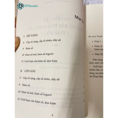 Combo sách lớp 10-11-12: Tuyển tập những bài toán sơ cấp Đại số tập 2, 3 + Hình học không gian + Tuyển chọn các chuyên đề toán phổ thông Tập 1,2,3 + Các kỳ thi toán VMO lời giải và bình luận 
