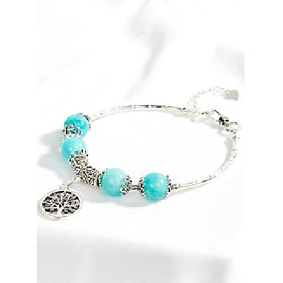 Vòng amazonite phối charm cây bạc Ngọc Quý GemStone