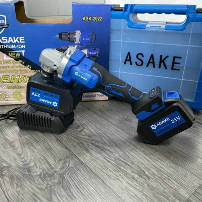 Máy Mài Pin ASAKE 21V Pin Khủng 15 Cell, Động Cơ Không Chổi Than, 100% Dây Đồng - Bảo Hành 12 Tháng
