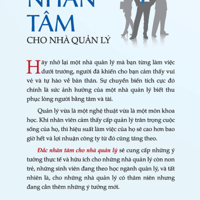 Đắc nhân tâm cho nhà quản lý (Tái bản) - Dr. Craig Nathanson