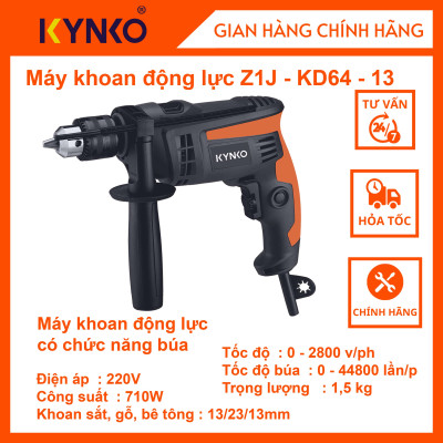 Khoan điện đầu 13mm - KD64 cầm tay chất lượng chính hãng Kynko J1Z- KD64 -13 # 6601