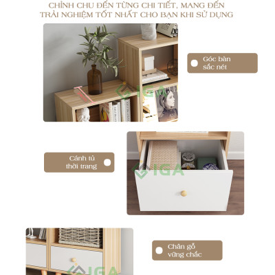 Tủ Sách Đa Tầng S Style Phong Cách Nordic Thương Hiệu IGA - GP144
