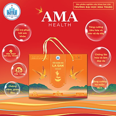 [35% YẾN TƯƠI] Xách Yến Khánh Hoà La San Nano Nghệ Bảo Vệ Và Cải Thiện Hệ Tiêu Hoá 1 xách x 6 hũ