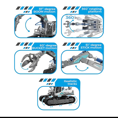 BYJARDA - GC0104 - Cần Cẩu Gắp Thủy Lực (137 Chi tiết)