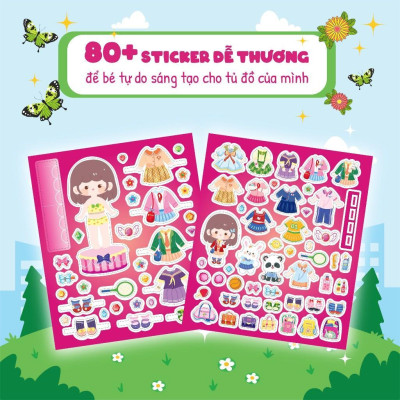 Sách - Trò Chơi Sắp Xếp Tủ Đồ Cùng Mika Xinh Đẹp - Thời Trang Và Phụ Kiện Nữ Sinh Trung Học- Bóc Dán 80+ Sticker Cho Bé Gái - Megabook