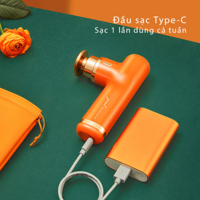 Máy Massage Cầm Tay Mini YESOUL MG12, Massage Cầm Tay 3 Đầu 3 Mức Độ, Không Gây Tiếng Ồn