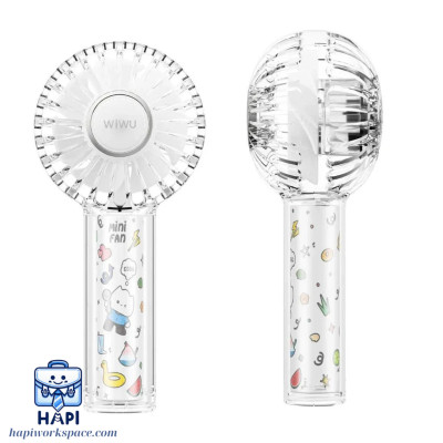 Quạt cầm tay hàng chính hãng WiWU Mini Fan Wi-FS012: Siêu nhỏ gọn, kiểu dáng dễ thương, có LED trang trí