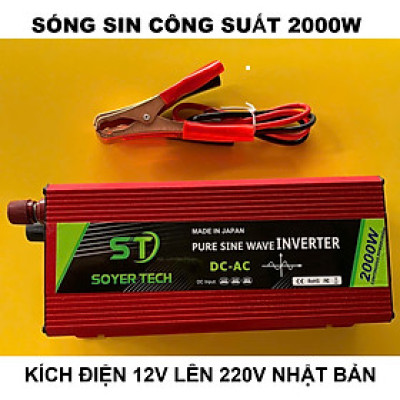 Kích Điện Inverter Cao Cấp Nhật Bản – 12V Lên 220V, Công Suất 2000W, An Toàn Tiết Kiệm