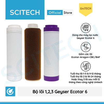 Máy lọc nước Nano Geyser Ecotar 6 kèm bộ đơn lọc thô 10 inch by Scitech - Hàng chính hãng