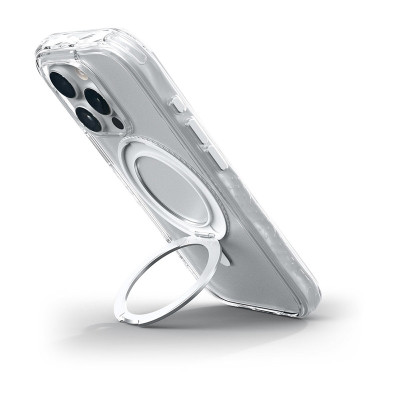 Ốp LAUT Crystal Matter Cho iPhone 16 Series Vòng MagSpin Tích Hợp Sạc Không Dây Xoay 360 Độ Làm Chân Đế Hàng Chính Hãng