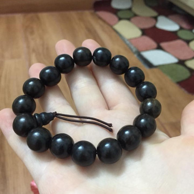 Vòng đeo tay gỗ mun, 20ly, thích hợp cho nam, giúp gia chủ hút tài lộc