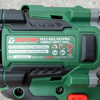 COMBO máy khoan động lực dùng pin 21V Dekton M21-KB1385PRO (Anti Kickback) KÈM 1 PIN M21-B3000 + 1 SẠC M21-S20 DEKTON - KM_T8 -HÀNG CHÍNH HÃNG