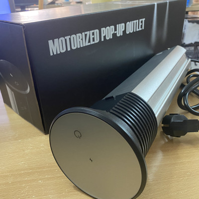 Ổ điện âm bàn đảo bếp hình trụ Sinoamigo SMT-4, nâng hạ tự động, tích hợp sạc không dây - Hàng nhập khẩu chính hãng