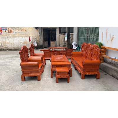 Bộ Bàn Ghế Khổng Minh Gia Cát Lượng Gỗ Hương Đá