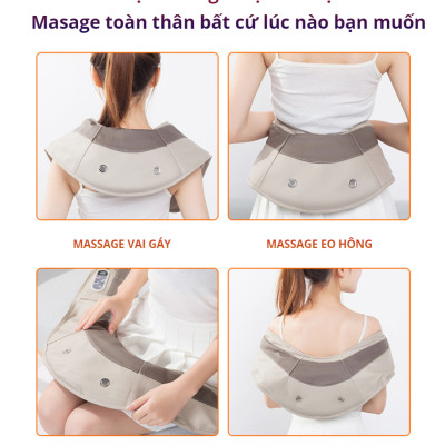 Máy massage đấm bóp thư giãn cổ vai gáy lưng aYosun Hàng Chính Hãng- 2.2kg, hàng cao cấp